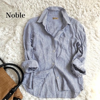 ノーブル(Noble)のNoble 長袖 ストライプ シャツ リネン100 F(シャツ/ブラウス(長袖/七分))