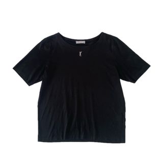 イヴサンローラン(Yves Saint Laurent)のYSL イヴサンローラン ヴィンテージ ビジューロゴ Tシャツ カットソー M(Tシャツ(半袖/袖なし))