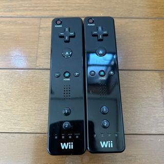 ウィー(Wii)のwiiリモコン　ブラック2本セット(その他)