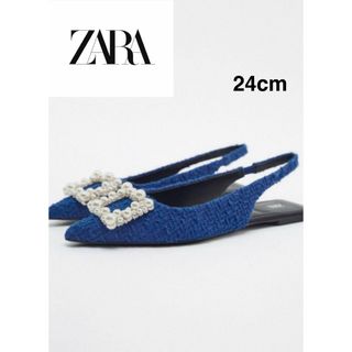 ZARA - ZARA ザラ　ビジューディテール　スリングバックシューズ