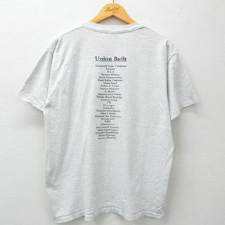 XL★古着 半袖 ビンテージ Tシャツ メンズ 00年代 00s ユニオン カンパニー クルーネック 薄グレー 霜降り 24jun04 中古(Tシャツ/カットソー(半袖/袖なし))