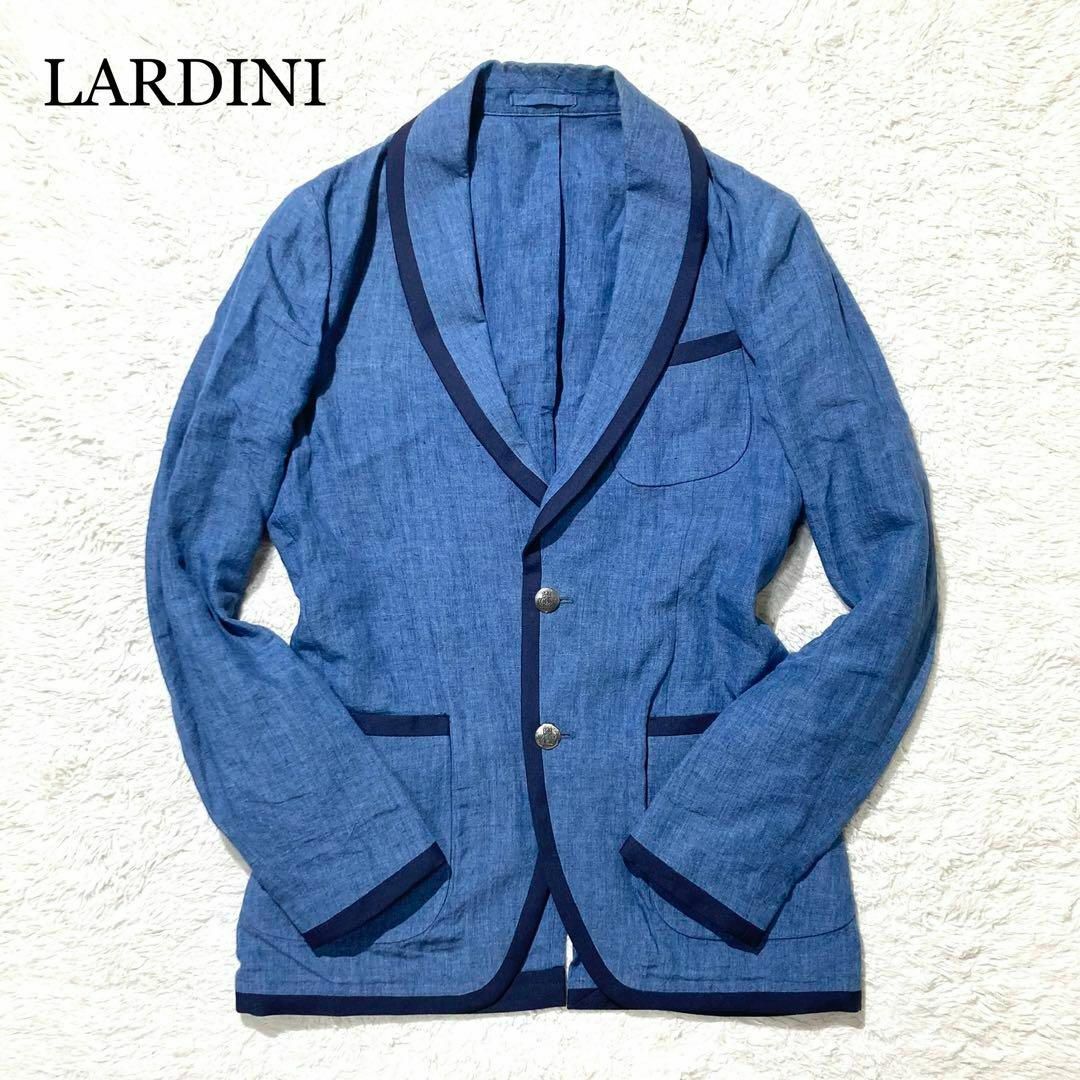 LARDINI - 【美品】LARDINI ラルディーニ ジャケット ブルー 青 LARDINI - 【美品】LARDINI ラルディーニ ジャケット ブルー 青