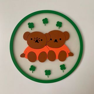 ミッフィー(miffy)のmiffy クリアラバーコースター　ボリス　と　バーバラ(キャラクターグッズ)