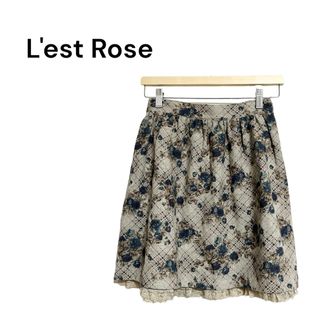 レストローズ(L'EST ROSE)のL'est Rose レストローズ 花柄 スカート 膝丈 フレアスカート(ひざ丈スカート)