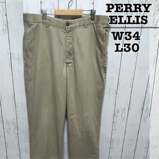 ペリーエリス(PERRY ELLIS)のPERRY ELLIS　チノパン　コットンパンツ　ベージュ　W34　USA古着(チノパン)