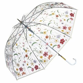 【色:ピンク】Wpc. 雨傘 [ビニール傘] 刺繍風アンブレラ ピンク 長傘 6(その他)