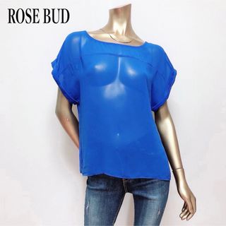 ローズバッド(ROSE BUD)のROSE BUD シアー トップス ブラウス カットソー 半袖トップス(カットソー(半袖/袖なし))