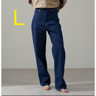 ナチュラルクチュール(natural couture)のLARUTA（ラルータ） 長さ変えれるセルフカットデニムパンツ　Lサイズ(デニム/ジーンズ)