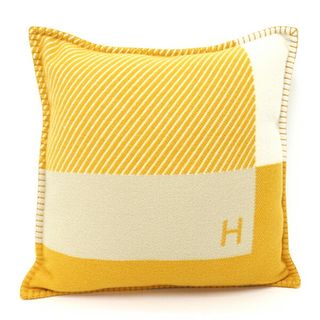 Hermes - エルメス HERMES クッション Hリヴィエラ 毛 カシミア H103423M ソレイユ 未使用品