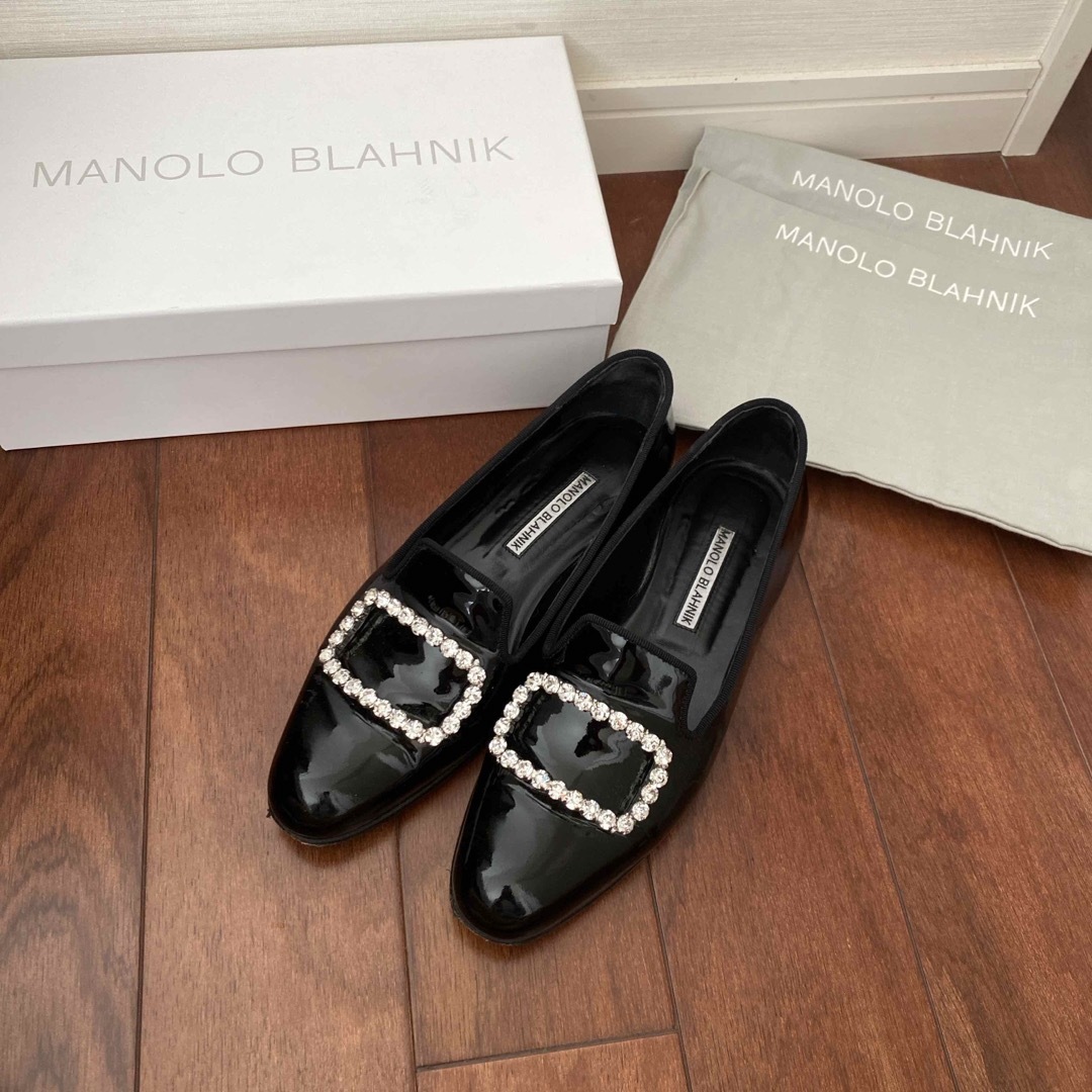 MANOLO BLAHNIK マノロ ブラニクPILAジュエルバックルローファー MANOLO BLAHNIK マノロ ブラニクPILAジュエルバックルローファー