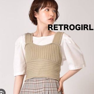 レトロガール(RETRO GIRL)のretrogirl パフ Tシャツ 白T(Tシャツ(半袖/袖なし))