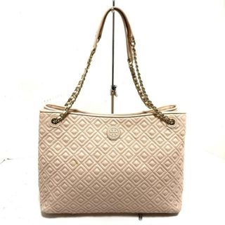 トリーバーチ(Tory Burch)のTORY BURCH(トリーバーチ) トートバッグ美品  - ピンクベージュ チェーンショルダー/キルティング レザー(トートバッグ)