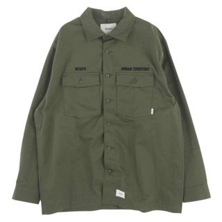 ダブルタップス(W)taps)のWTAPS ダブルタップス ジャケット 22SS 221BRDT-SHM02　 BUDS LS COTTON TWILL コットン ツイル ユーティリティ ミリタリー ジャケット グリーン系 X 04【中古】(その他)