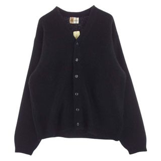 タウンクラフト TOWN CRAFT  カーディガン 23AW PENNEY'S ペニーズ SHAGGY SOLID CARDIGAN シャギー ソリッド アクリル モヘア カーディガン ブラック ブラック系 M【極上美品】【中古】(カーディガン)