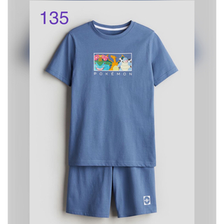 エイチアンドエム(H&M)の新品　ポケモン　オーガニック　パジャマ　Tシャツ&パンツ　135-140(パジャマ)