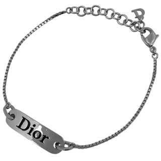 クリスチャンディオール(Christian Dior)のクリスチャンディオール ロゴ ブレスレット シルバーメッキ 【中古】(ブレスレット/バングル)