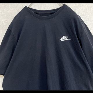 ナイキ(NIKE)のNIKE ナイキ Tシャツ 半袖 ブラック 胸元ロゴ刺繍 M(Tシャツ/カットソー(半袖/袖なし))