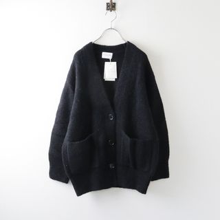 ユナイテッドアローズ(UNITED ARROWS)の未使用 ユナイテッドアローズ UNITED ARROWS FLUFFY フラッフィー Vネック ニットカーディガン F/ブラック【2400013901383】(カーディガン)