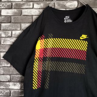 ナイキ(NIKE)の超オーバーサイズNIKEスウッシュ刺繍ロゴtシャツTシャツナイキtee黒nike(Tシャツ/カットソー(半袖/袖なし))