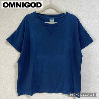 オムニゴッド(OMNIGOD)のOMNIGOD  オムニゴッド　ラフィー天竺マニッシュTシャツ　インディゴ(Tシャツ(半袖/袖なし))