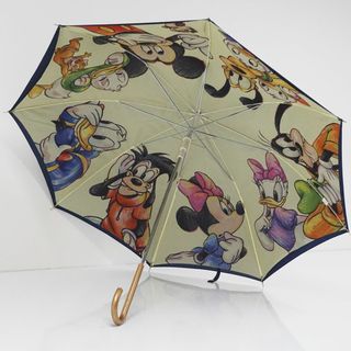 ディズニー(Disney)の傘 ディズニー USED品 イラスト 二重張り ミッキー ミッキー&amp;フレンズ Disney ワンタッチ ディズニーストア S0900(傘)