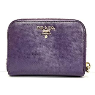 プラダ(PRADA)のPRADA(プラダ) 2つ折り財布 - パープル ラウンドファスナー レザー(財布)