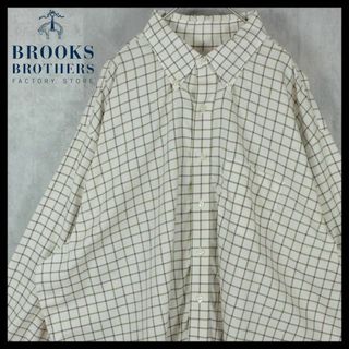 ブルックスブラザース(Brooks Brothers)の【美品】ブルックスブラザーズ ワイシャツ チェック柄 346 ボタンダウン 長袖(シャツ)