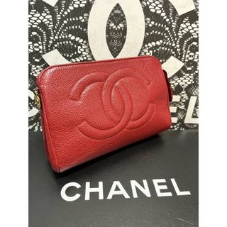 シャネル(CHANEL)の◆◇ 極美品 CHANEL ★ シャネル キャビアスキン ポーチ バニティ(ハンドバッグ)