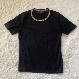 ダックス(DAKS)のDAKS サマーニット　カットソー　クラブチェック　38(カットソー(半袖/袖なし))