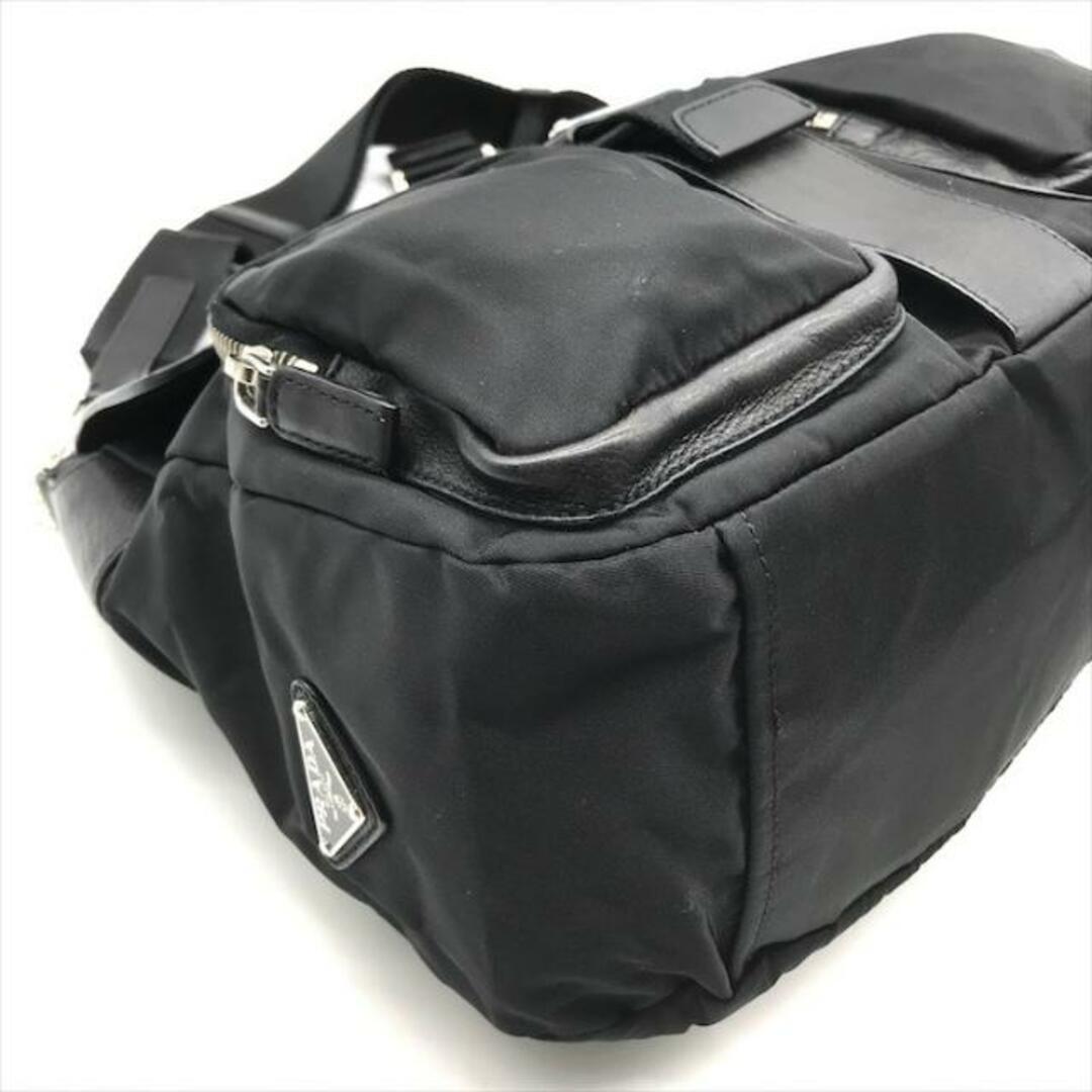 PRADA - 美品 PRADA プラダ 三角ロゴ ナイロン テスート レザー PRADA - 美品 PRADA プラダ 三角ロゴ ナイロン テスート レザー