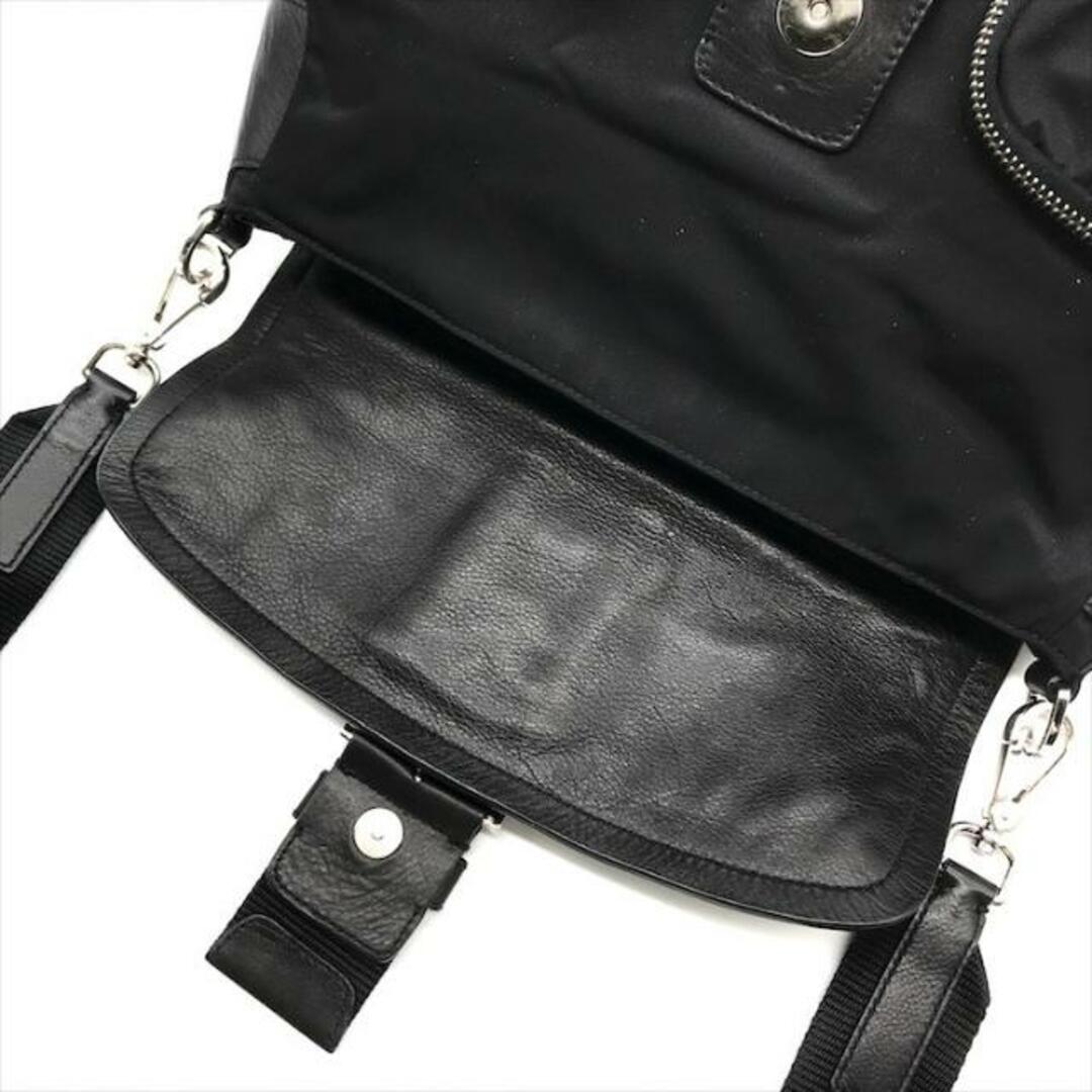 PRADA - 美品 PRADA プラダ 三角ロゴ ナイロン テスート レザー PRADA - 美品 PRADA プラダ 三角ロゴ ナイロン テスート レザー