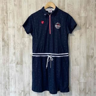 FILA - ★美品★FILAゴルフウェア レディース 半袖ワンピース ネイビー　L