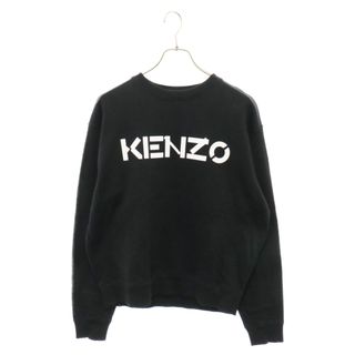 ケンゾー(KENZO)のKENZO ケンゾー Logo Bicolour Sweatshirt ロゴバイカラースウェットトレーナー ブラック FA65SW0004MD(スウェット)