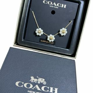 コーチ(COACH)の【美品】コーチ COACH フラワー ゴールド ネックレス(ネックレス)