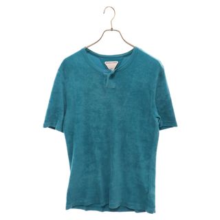 ボッテガヴェネタ(Bottega Veneta)のBOTTEGA VENETA ボッテガヴェネタ パイル地ヘンリーネック半袖Tシャツ カットソー ターコイズブルー 656849 V0UE0(Tシャツ/カットソー(半袖/袖なし))