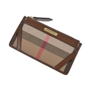 バーバリー(BURBERRY)のBURBERRY バーバリー カードケース - ベージュx赤x黒 【古着】【中古】(名刺入れ/定期入れ)