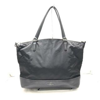 コーチ(COACH)のCOACH(コーチ) ハンドバッグ - F57902 黒 ナイロン×レザー(ハンドバッグ)