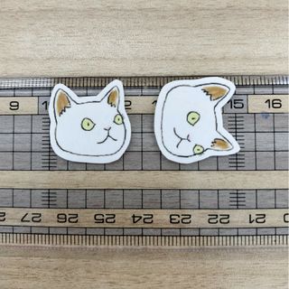 猫のイラストステッカー　シール７枚です。(シール)