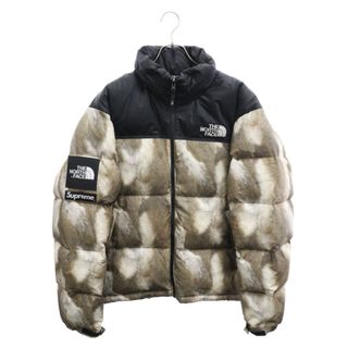 シュプリーム(Supreme)のSUPREME シュプリーム 13AW × THE NORTH FACE Fur Print Nuptse Jacket × ザノースフェイス ファープリント ヌプシ ジップアップ ダウンジャケット ブラウン/ブラック ND01340(ダウンジャケット)