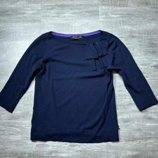 ポールスミス(Paul Smith)のポールスミス ブラックレーベル 七分袖 ウール カットソー ニット リボン 通年(Tシャツ(長袖/七分))