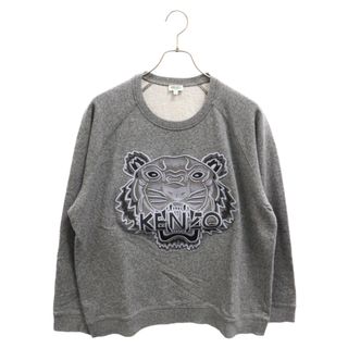 ケンゾー(KENZO)のKENZO ケンゾー Tiger Sweatshirt タイガーロゴクルーネックスウェットトレーナー グレー F755BL7324XC(スウェット)