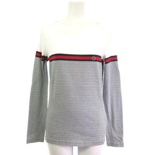 グッチ(Gucci)のグッチ 美品 Ｔシャツ カットソー ボートネック ボーダー インターロッキング (Tシャツ(長袖/七分))