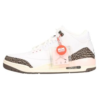 ナイキ(NIKE)のNIKE ナイキ WMNS Air Jordan 3 Dark Mocha CK9246 102 ウィメンズ エアジョーダン3 ダークモカ ミッドカットスニーカー ホワイト/ブラウン/ピンク WMNS US11/28.0cm(スニーカー)