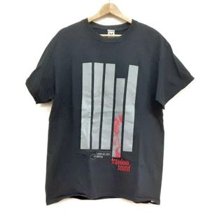 ミハラヤスヒロ(MIHARAYASUHIRO)のMIHARAYASUHIRO(ミハラヤスヒロ) 半袖Tシャツ サイズM メンズ美品  - 黒×グレー×レッド クルーネック(Tシャツ/カットソー(半袖/袖なし))