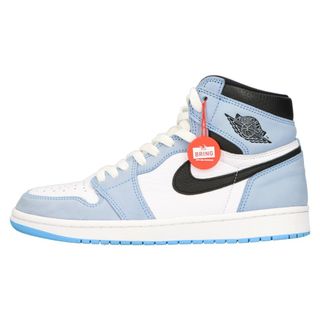 ナイキ(NIKE)のNIKE ナイキ AIR JORDAN 1 RETRO HIGH OG UNIVERCITY BLUE エアジョーダン1 ハイ ユニバーシティーブルー ハイカットスニーカー ブルー/ホワイト US8.5/26.5cm 555088-134(スニーカー)