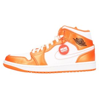 ナイキ(NIKE)のNIKE ナイキ AIR JORDAN 1 MID SE エアジョーダン ミッドカットスニーカー オレンジ/ホワイト US8/26cm DM3531-800(スニーカー)