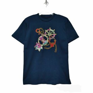 古着　Tシャツ　錨　いかり　刺繍　半袖　レトロ(Tシャツ(半袖/袖なし))