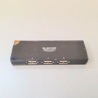 エレコム(ELECOM)の☆エレコム！ELECOM バスパワー専用3+1ポート スティックタイプ ブラック(PC周辺機器)