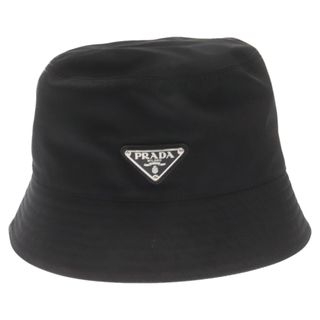 プラダ(PRADA)のPRADA プラダ Re-Nylon トライアングルロゴ ナイロン バケットハット 帽子 ブラック 2HC137(ハット)