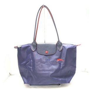 ロンシャン(LONGCHAMP)のLONGCHAMP(ロンシャン) ショルダーバッグ ル・プリアージュクラブ ダークネイビー×レッド 折りたたみ ナイロン×レザー(ショルダーバッグ)